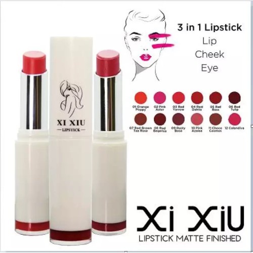 XI XIU Lipstick Matte Finished Lipstik Xixiu ( BPOM )