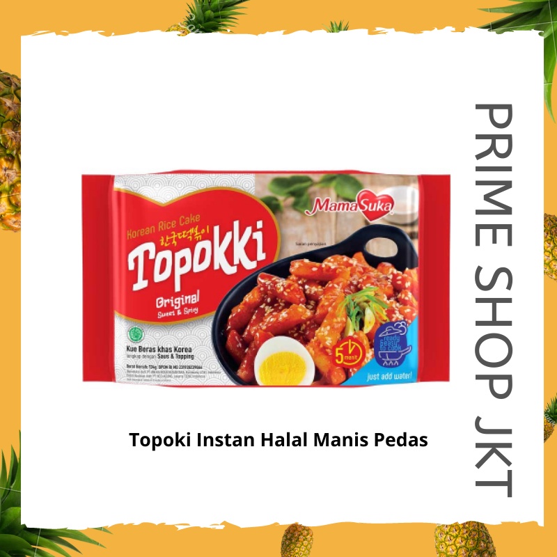 

Mama Suka Topokki Original 134gr Korean Rice Cake Kue Beras Khas Korea