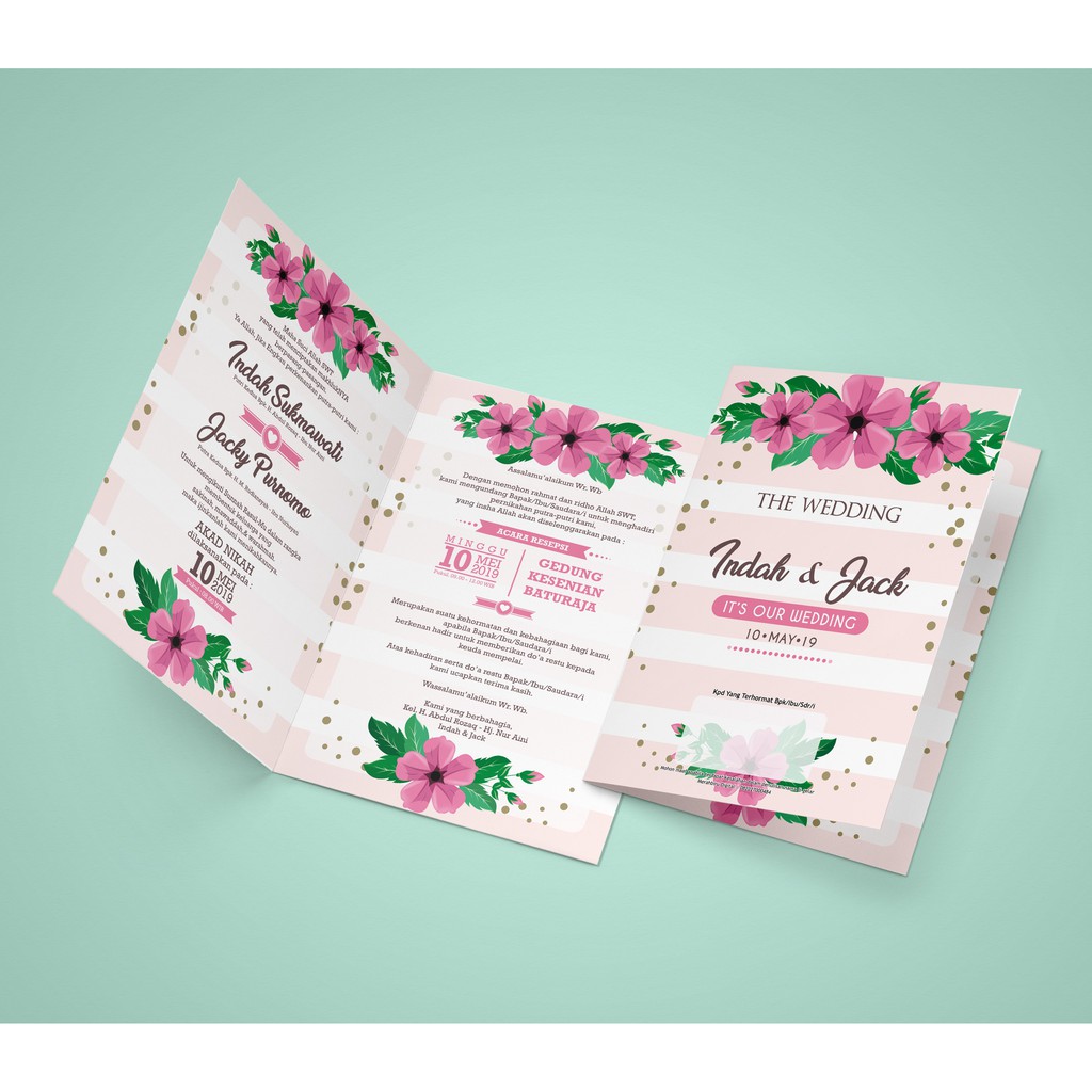 Undangan Nikahan, Kekinian, Keren Simple dan Murah Seri BC