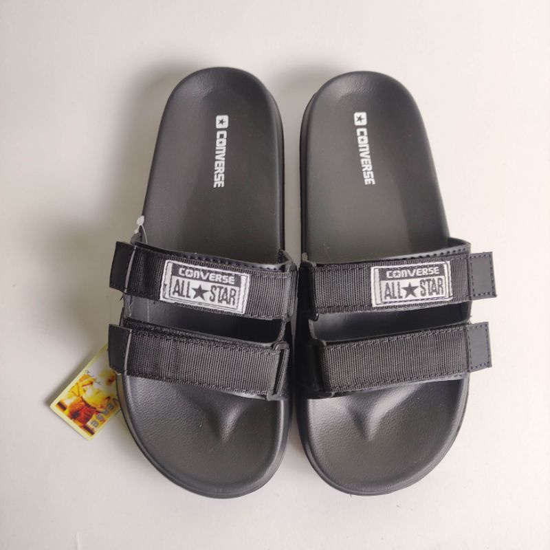 Sandal strap/Velcro Allstar hitam strap hitam