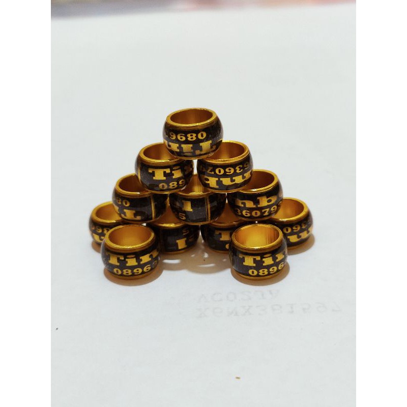 15 Ring merpati donat black gold