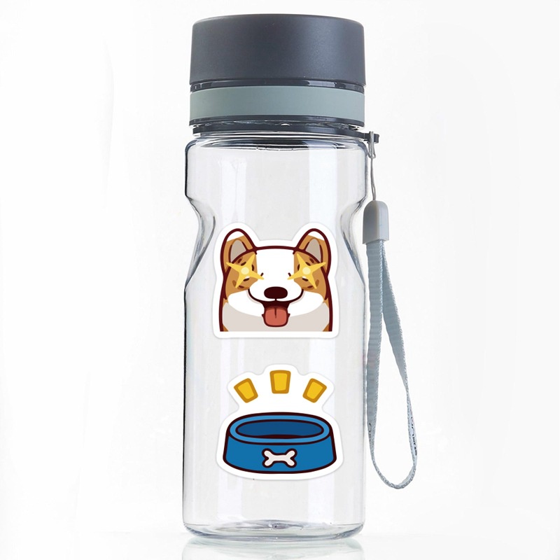 JOJO Corgi stiker kartun anjing air Piala bagasi Jurnal bahan anjing lucu phone case stiker kecil le