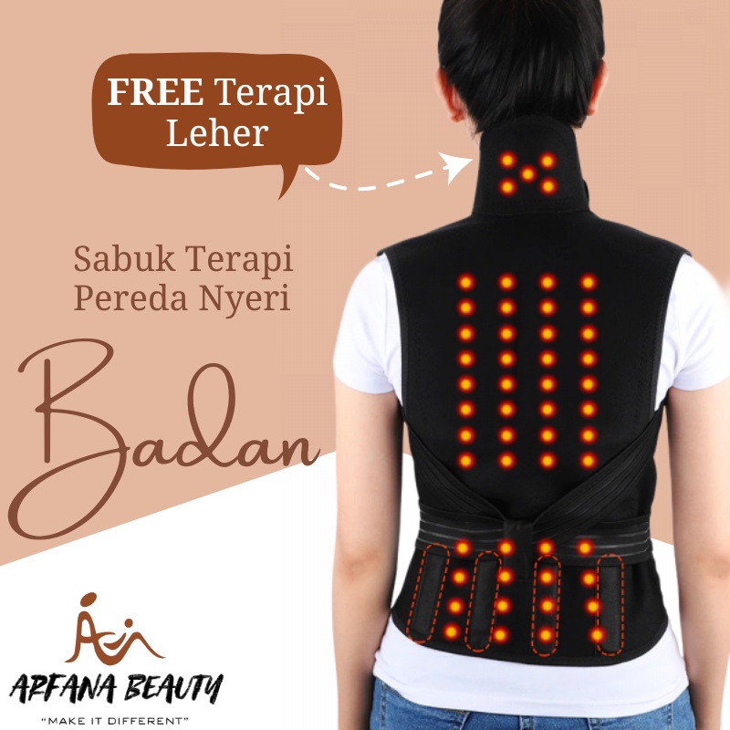 Rompi Terapi Kesehatan Tubuh Magnetic Pemanas Terapi Punggung Bahu Pinggang Perut free Sabuk Leher