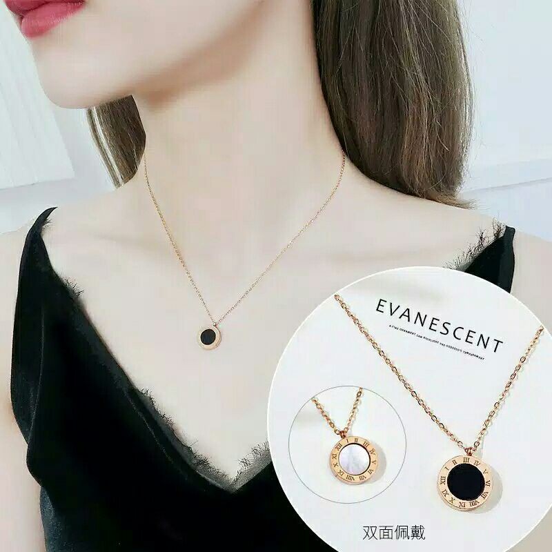 GG Kalung Titanium Premium Angka Romawi#KL-186