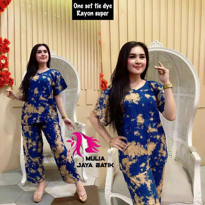 Stelan Wanita Waka-Waka Batu Jumbo/Satu Set Baju Dan Celana / Baju Setelan Wanita Dewasa