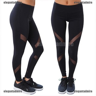  Celana  Legging  Panjang Wanita Bahan Mesh Warna  Hitam  untuk 