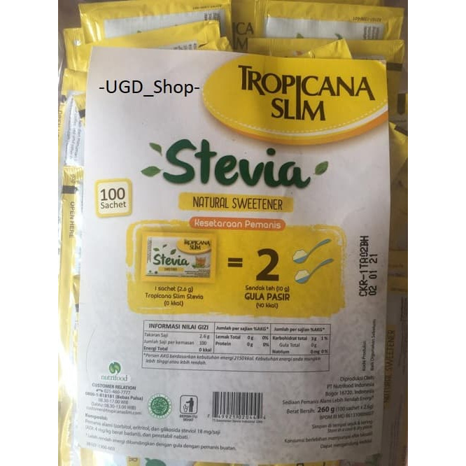 

Big Sale...!!!! Tropicana Slim Gula Stevia Isi 100