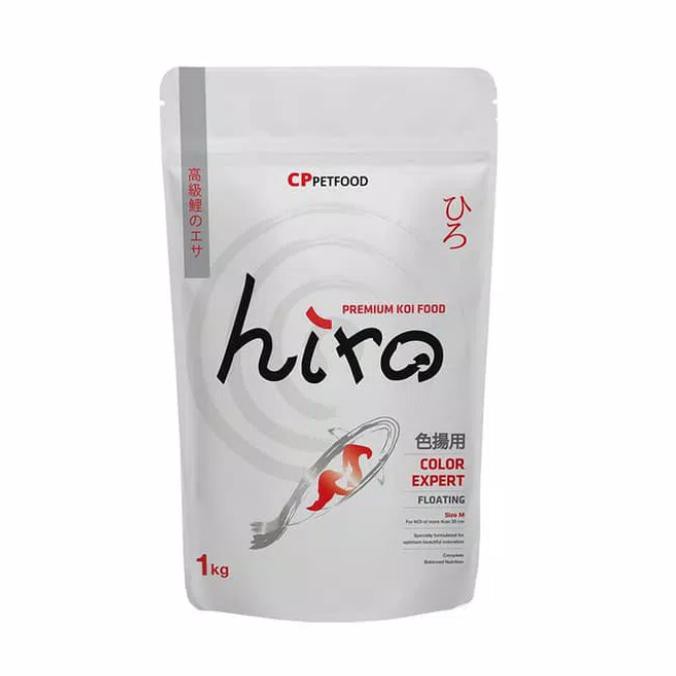 

Pakan Makanan Ikan Koi CP Hiro Color Expert size M 5mm 1 kg
