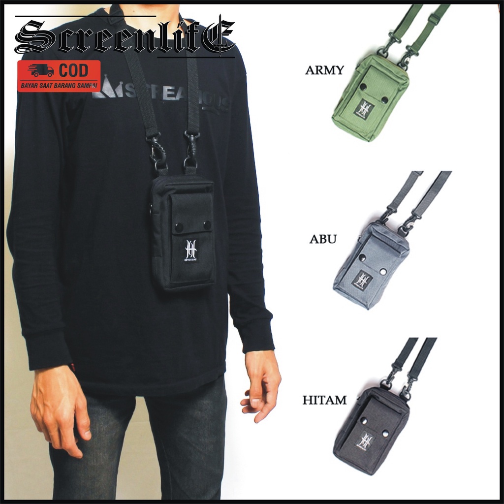 Tas selempang pria wanita tas slingbag hanging wallet Tas hp weistbag phone bag phone wallet sling p