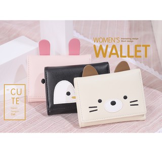 MINISO Dompet Wanita Pendek Kecil Lipat Motif Lucu 