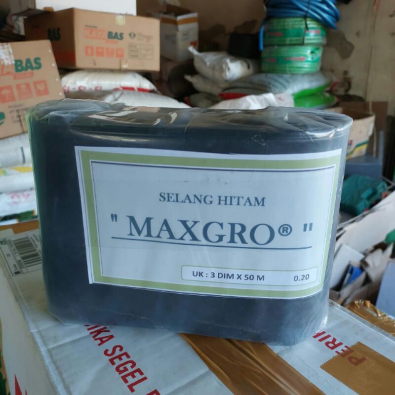 SELANG DRIP IRIGASI PERTANIAN 20 MIKRON  14,5 CM 50 METER PIPA 3 INC MAXGRO