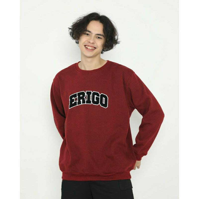 BISA COD SWEATER CREWNECK ERIGO BORDIR FULL TAG TERMURAH UNTUK PRIA DAN WANITA