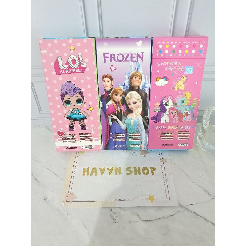 (12pc) pensil mekanik 2.0mm/pensil cetek/mechanic pencil/mek unicorn hrg per 4pcs-2