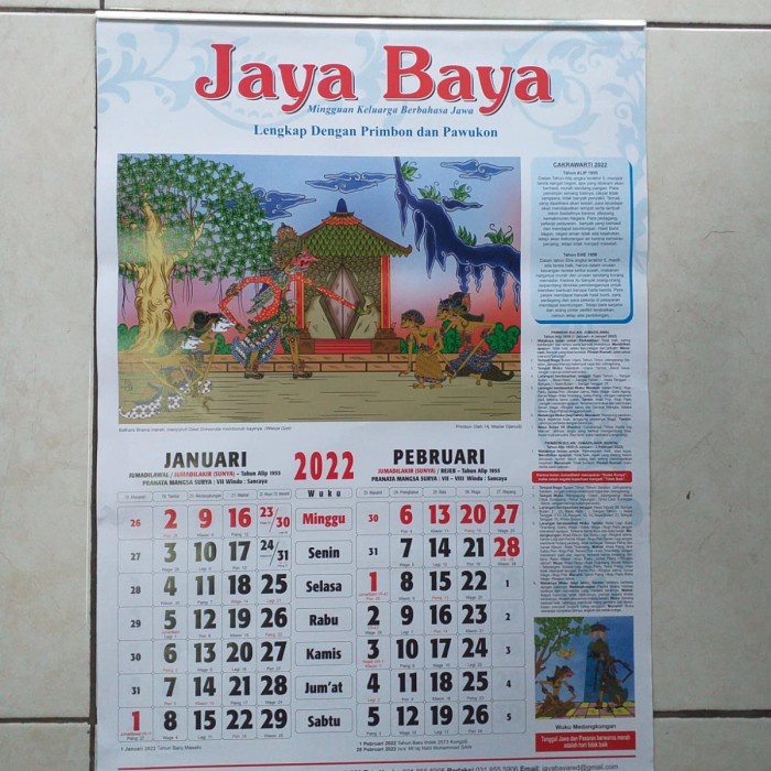 

READY KALENDER JAYABAYA TAHUN 2022 TERMURAH