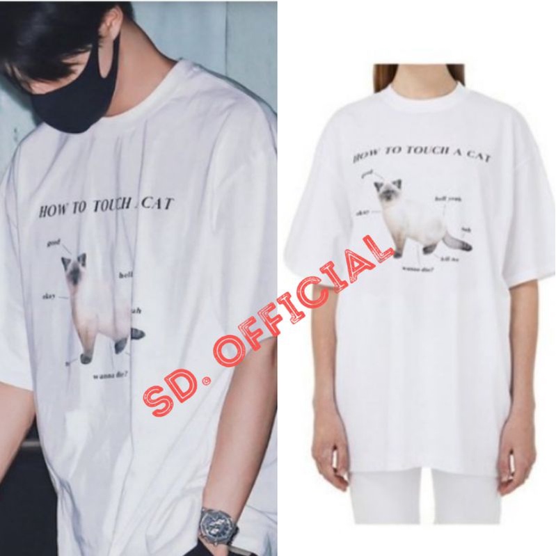 Kaos nct dream jeno gambar kucing dtf print