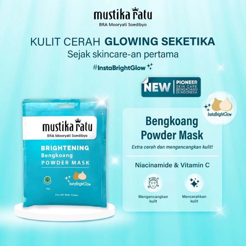 [ Sachet ] Mustika Ratu Brightening Masker Bengkoang Powder Mask Sak