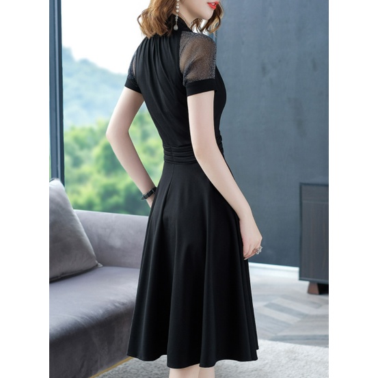 DRESS CASUAL MID-LENGTH ROK KOREAN STYLE DS16