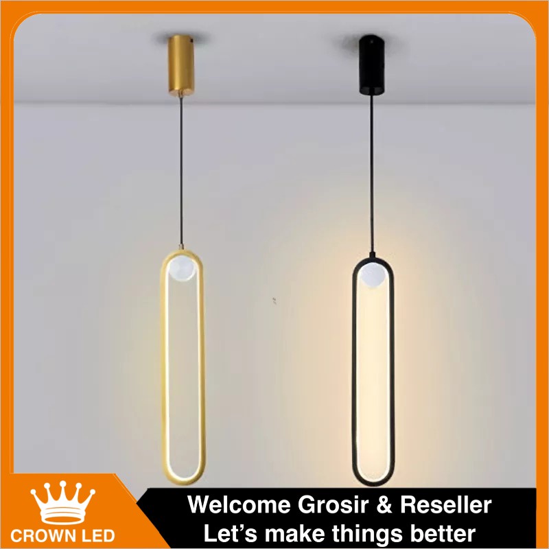 Lampu Gantung Hias Minimalis Modern Style Chandelier Black Gold Luxury Lamp