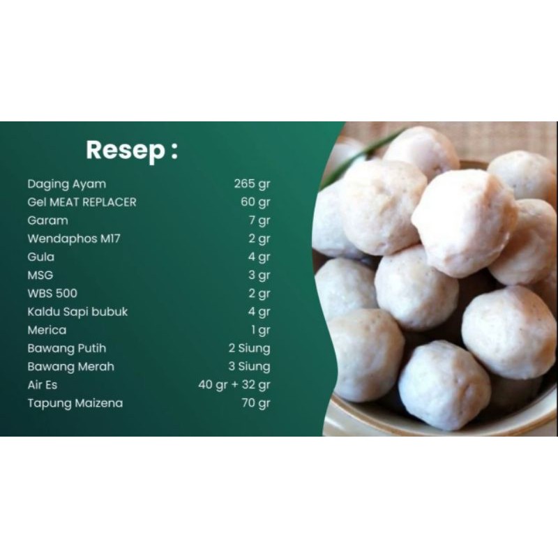 Enzim WBS 500 kemasan 1kg - Perenyah bakso / sosis / nugget