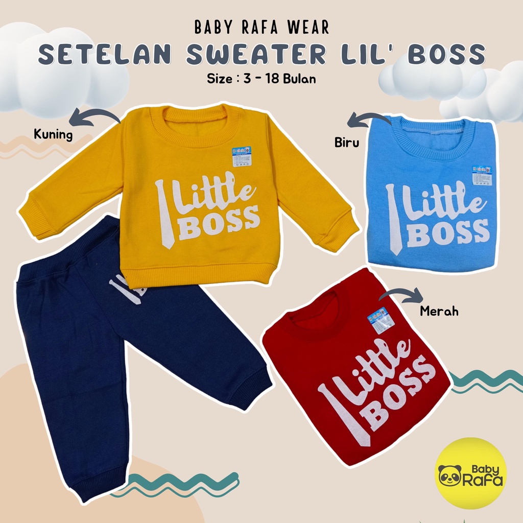 Setelan Jaket Bayi Anak 3 - 18 Bulan, Setelan Sweater Anak LITTLE BOS, Sweater Bayi HB Collection