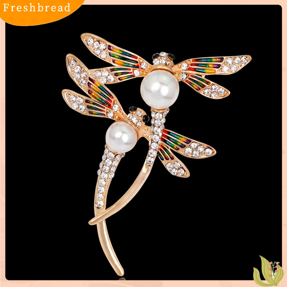 [ TERLARIS]Flying Dragonfly Brooch Pin Shiny Rhinestone Enamel Insect Women Fashion Jewelry