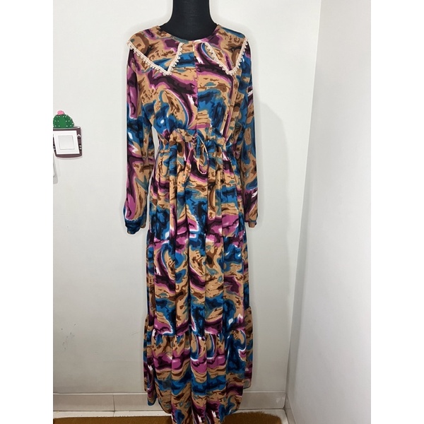 GAMIS MOTIF KERAH KOREA RENDA