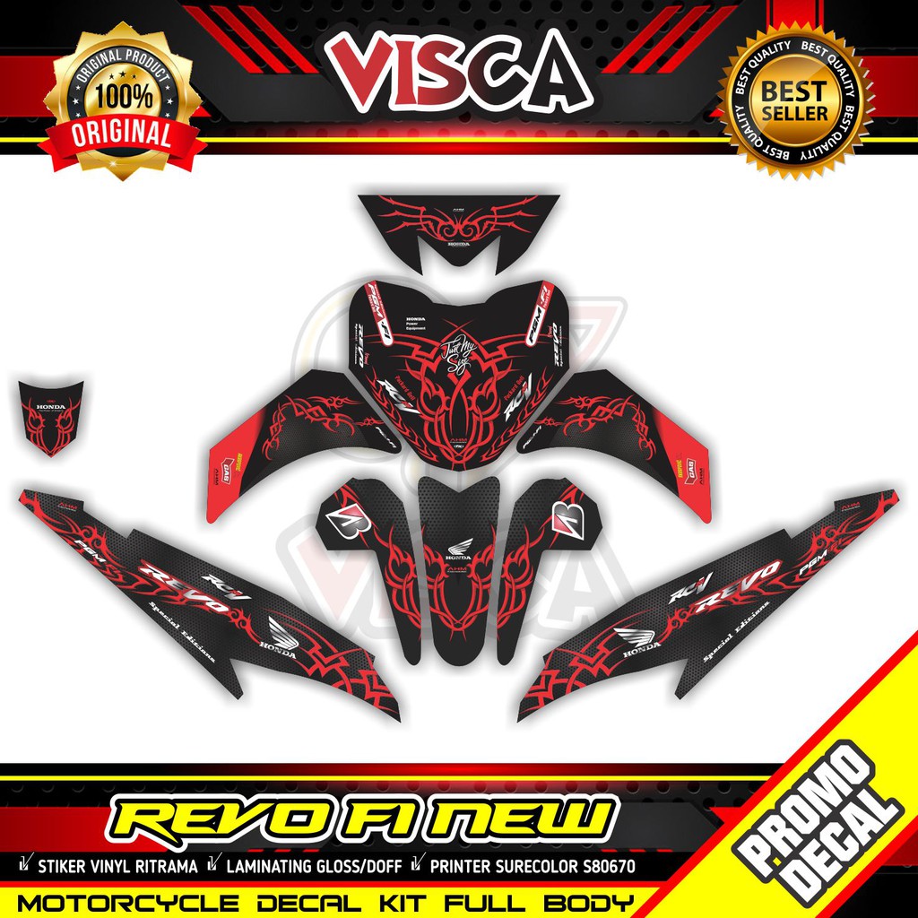 Decal Revo Fit Injeksi Full Body Stiker Revo Fit Injeksi Variasi Striping Revo Fit Injeksi Decal Hol