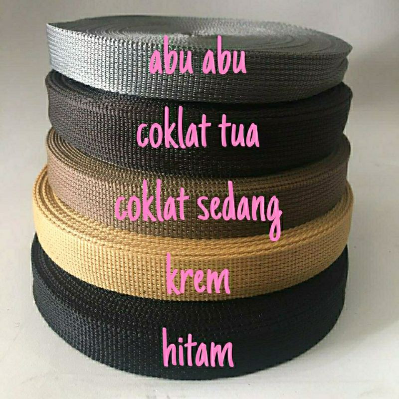 tali webing 2 cm dan 2.5 cm variasi warna 2
