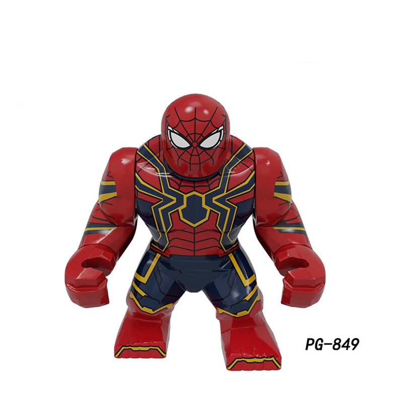 1pc Mainan Balok Bangunan Karakter Super Hero Iron Man Loki Deadpool Untuk Hadiah Anak Laki-Laki