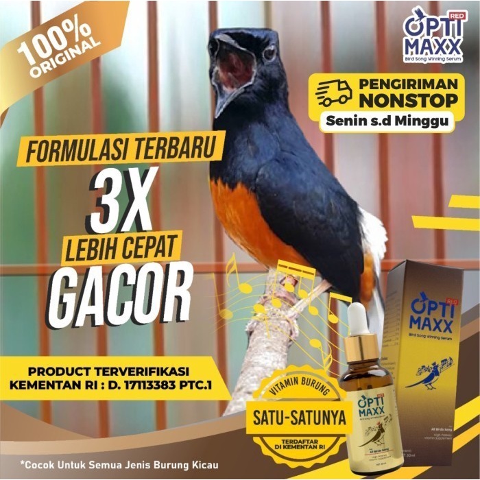 Vitamin Burung - Optimaxx Serum Vitamin Pakan Burung Penggacor Original Terlaris