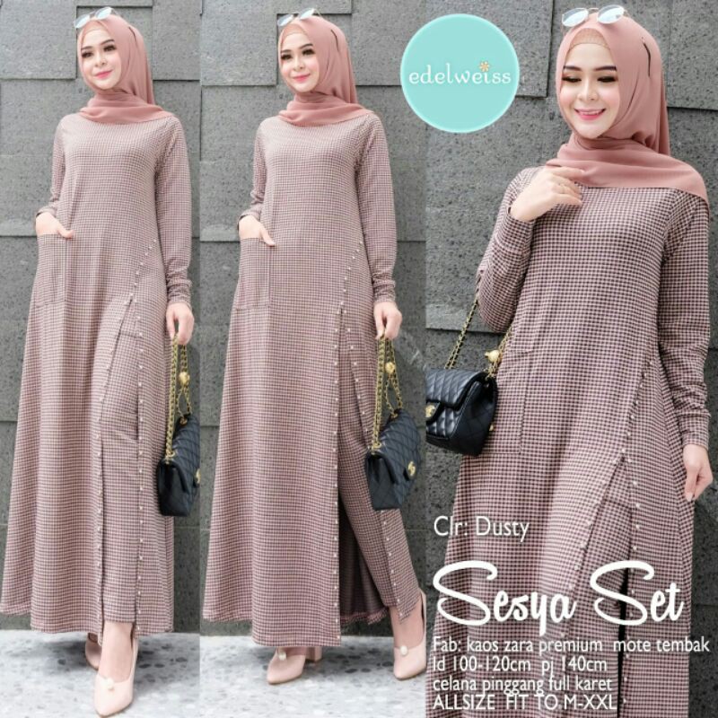 Sesya Set by Edelweiss // Setelan Atasan dan Celana Bahan