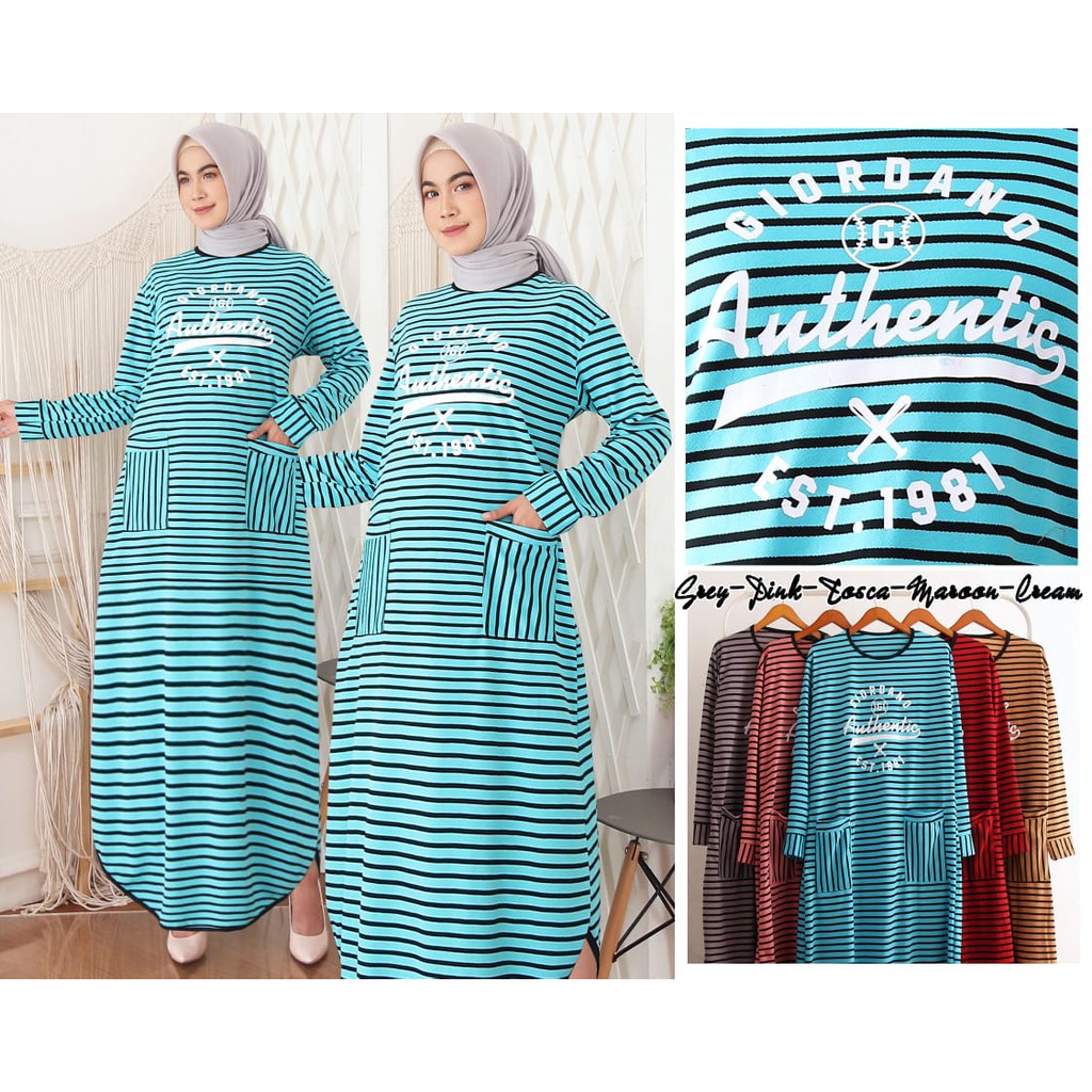 Gamis Salur Kantong saku kiri kanan | Ukuran Jumbo