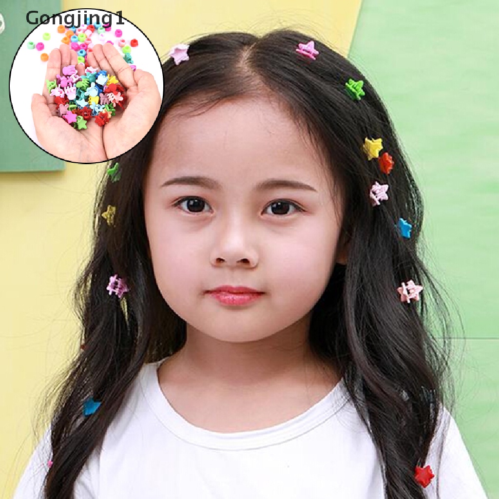 Gongjing1 30 / 100 Pcs Jepit Rambut Mini Model Bunga Untuk Bayi / Anak Perempuan