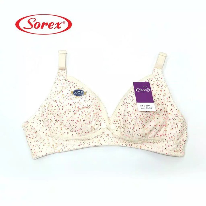 Bra Sorex Bunga - BH Menyusui Sorex BH-8110 - Sorex  Bra Menyusui Tanpa Busa Kancing Depan