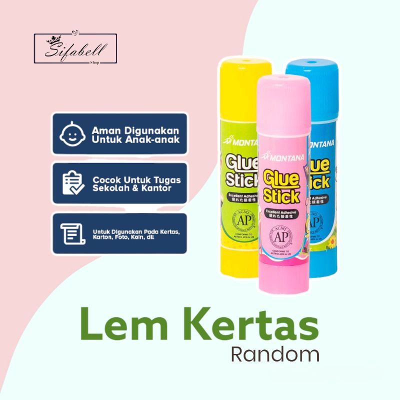 Lem Kertas Glue Stick Lem Batang Motif Karakter Alat Tulis Perekat