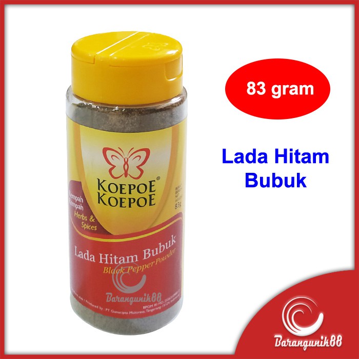 Koepoe Koepoe Lada Hitam Bubuk 83 gram Black Pepper Powder