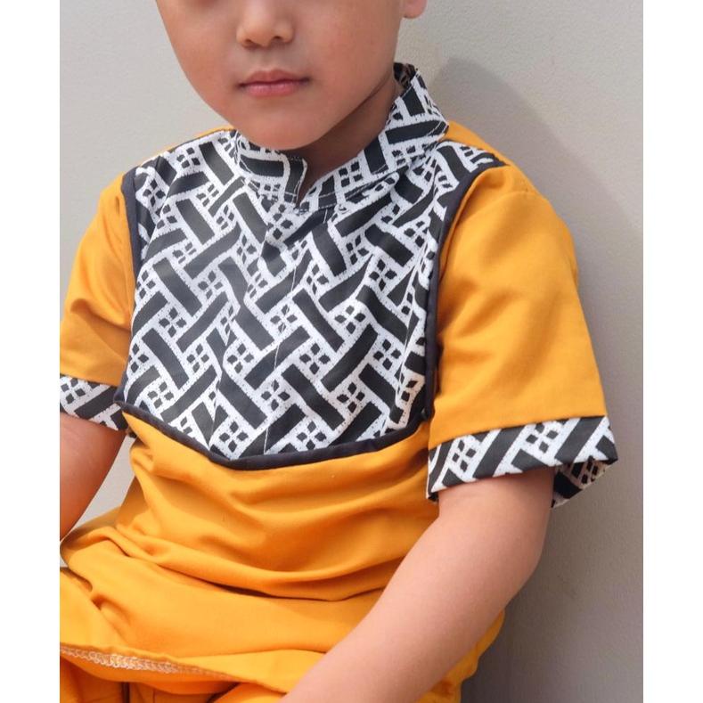 Baju Koko Anak Baju Muslim Anak 1-5 Tahun Setelan Baju Koko Anak Motif Batik Setelan Baju Koko Terba