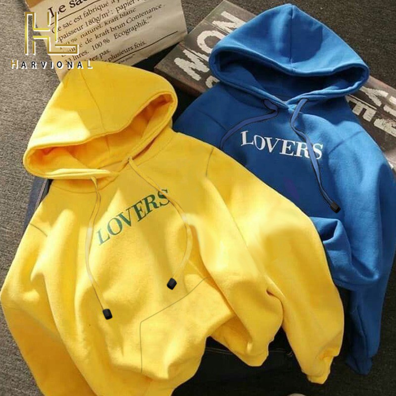 SWEATER HOODIE JEMPER LOVERS UNISEX matt COTTON fleece Premium