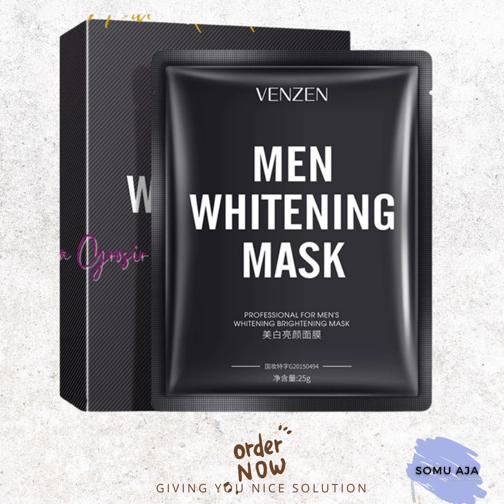 Masker Wajah Muka Pria Pemutih Wajah Berminyak Perawatan Wajah Pria