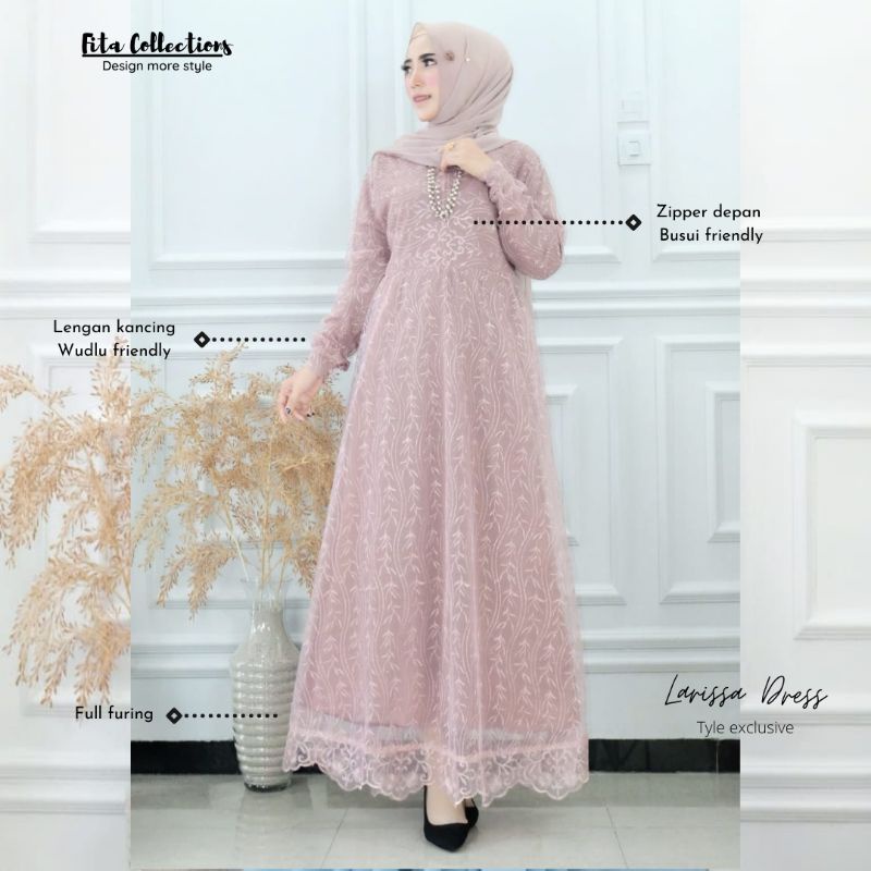 Larissa dress gamis pesta