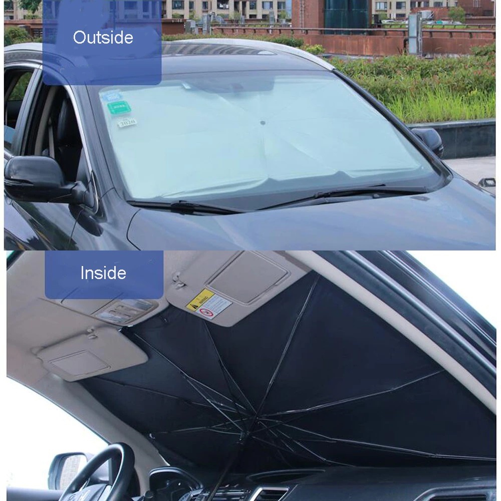 Payung Mobil Sunshield Dapat Dilipat  Penutup Kaca Mobil Depan Penahan Panas Model Payung Cover Mobil Kaca BESAR Mobil Sedan SUV CRV