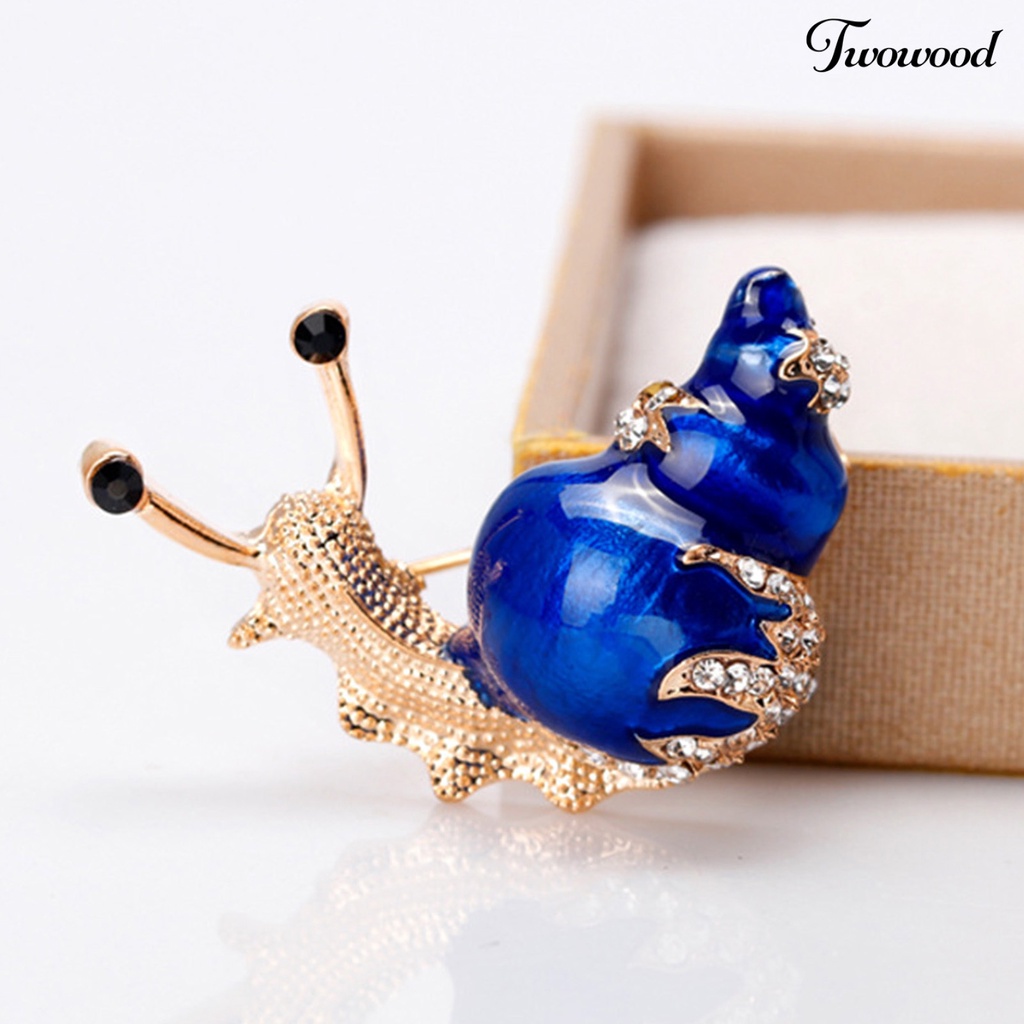 Twowood Brooch Cartoon Snail Shape Alloy Exquisite All Match Women Pin for Shirt