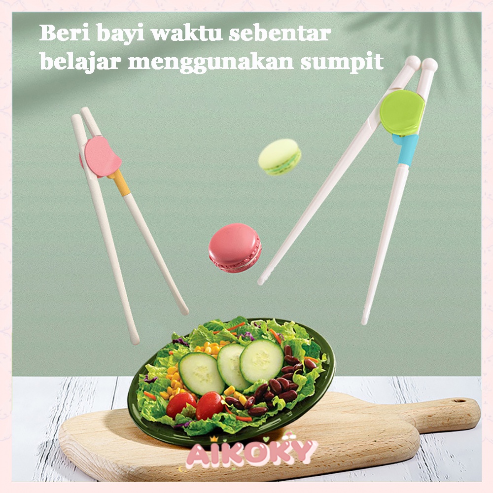 AIKOKY Sumpit anak/Sumpit Latihan belajar makan alat makan bayi