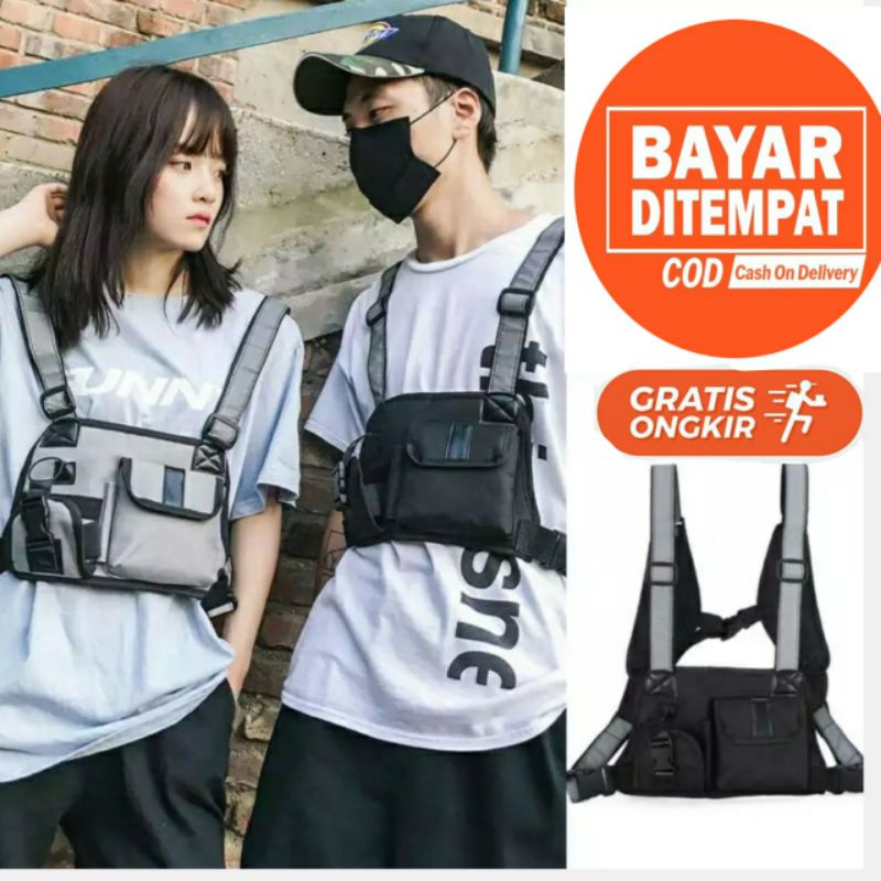 TAS DADA TERBARU KOREAN STYLE TAS DADA TIKTOKER TAS DADA UNISEX TERBARU TAS PRIA TAS ROMPI TAS DEPAN