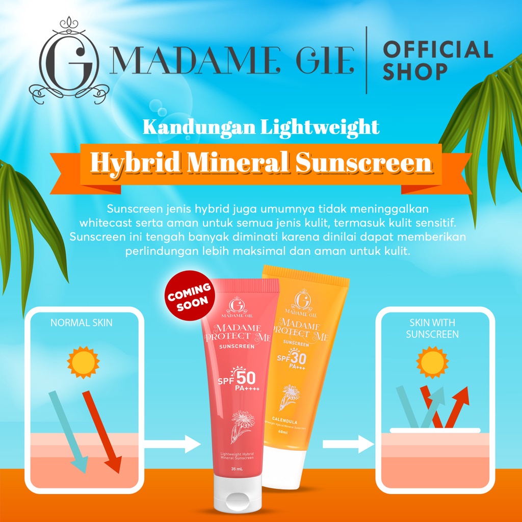 Madame Gie Madame Protect Me Sunscreen SPF 30 PA +++ | SPF 50 PA ++++ Tinted Sunscreen - Sunblock