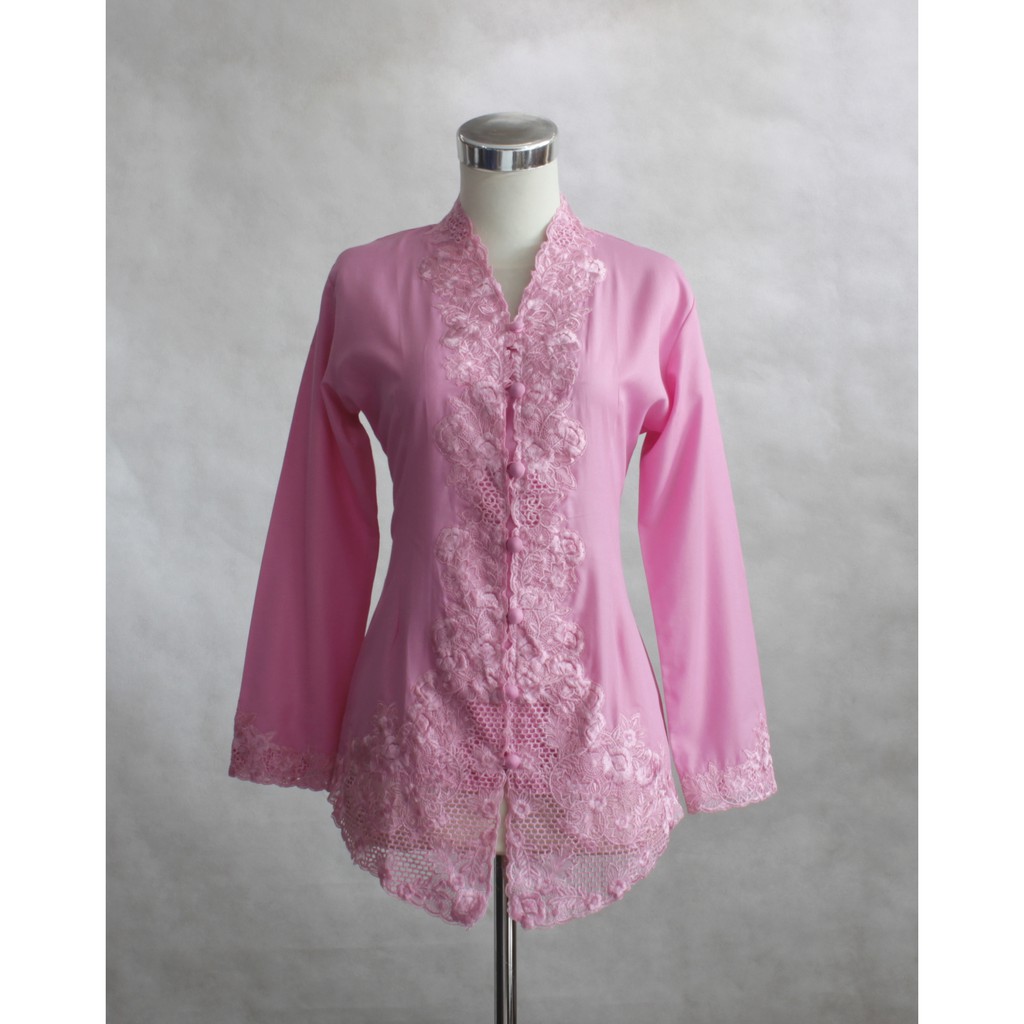 Kebaya Katun Modern Bordir Pink 737