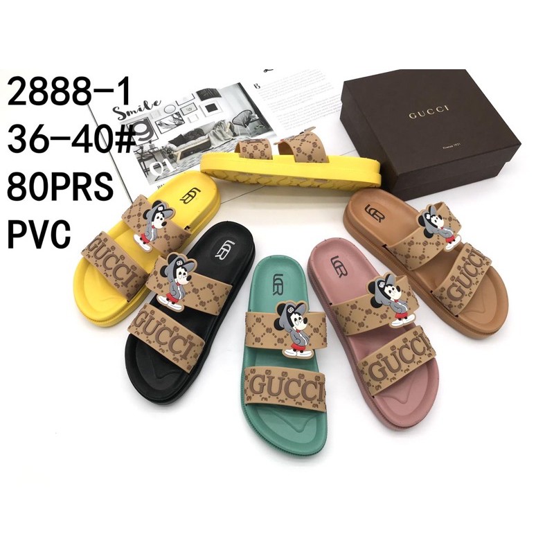 Sandal Slop Ban 2 MICKEY GUCCI (2) Import LCR 2888-1