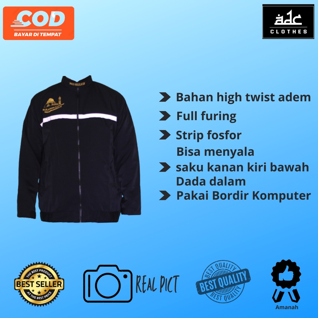 Jaket Majelis Rasulullah Jaket MR Jaket Majelis rasullulah SAW Jaket Majelis Bahan Halus Adem