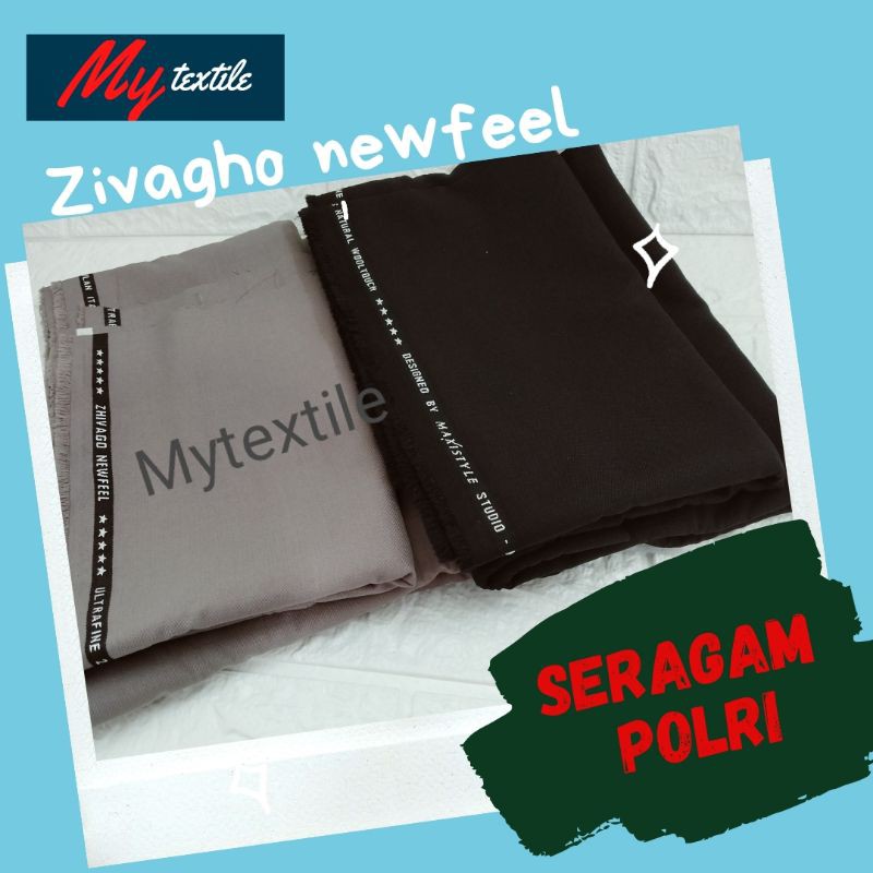 1 stel kain seragam polisi polri Zhivago newfeel maxistyle Pdl pdh wool sensation
