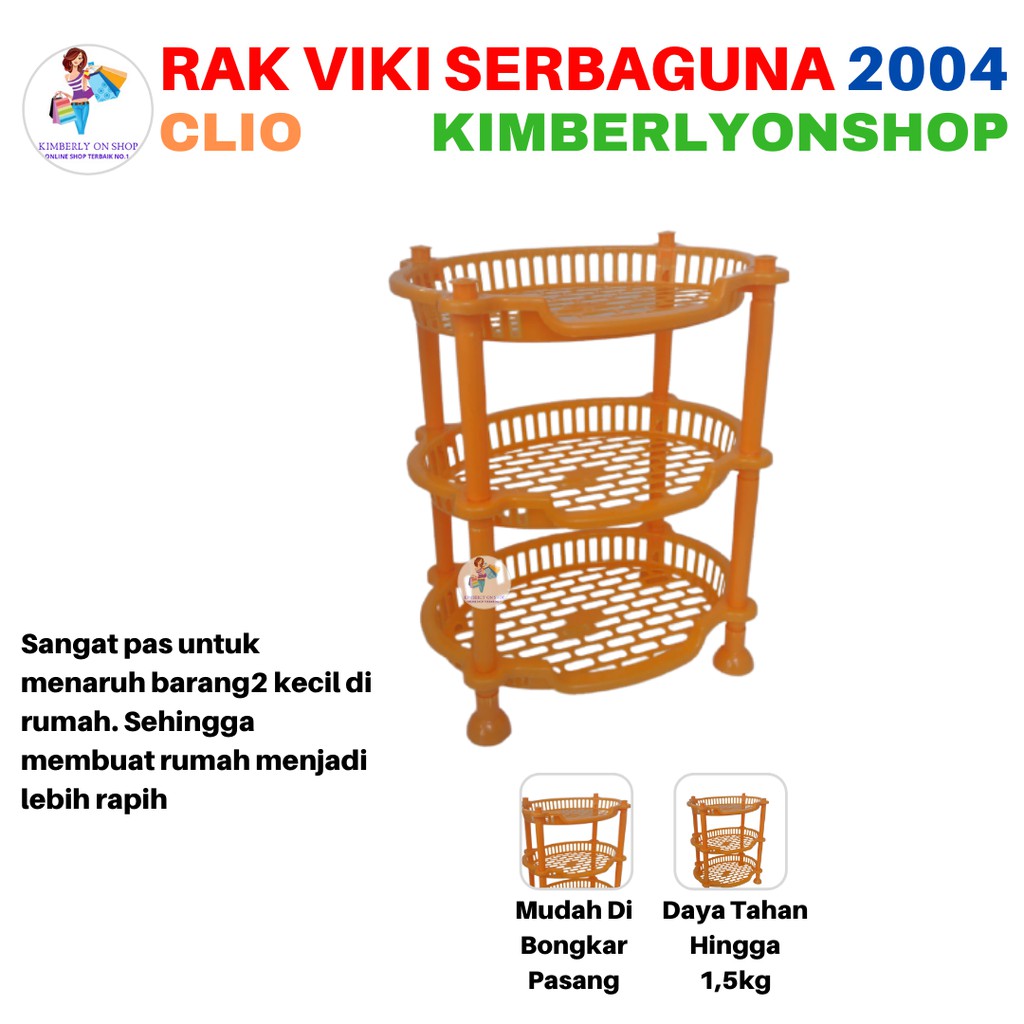 Kimberlyonshop Rak Serbaguna Susun 3 Viki 2004 Clio Rak Kosmetik